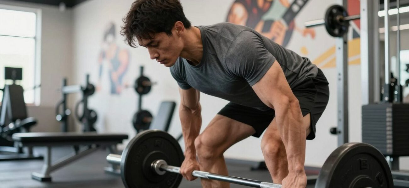 bent over barbell curl