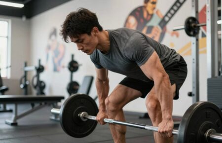 bent over barbell curl